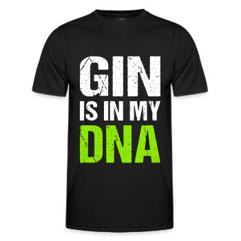 Le gin est dans mon ADN Toast Gin - T-shirt sport Homme - noir - Devant - AI Model Male 178 dark (178cm)