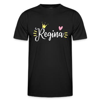 Couronne du nom de Regina - T-shirt sport Homme - noir - Devant - AI Model Male 178 dark (178cm)