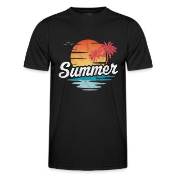 Sommer - Männer Funktions-T-Shirt - Schwarz - Vorne - AI Model Male 178 dark (178cm)