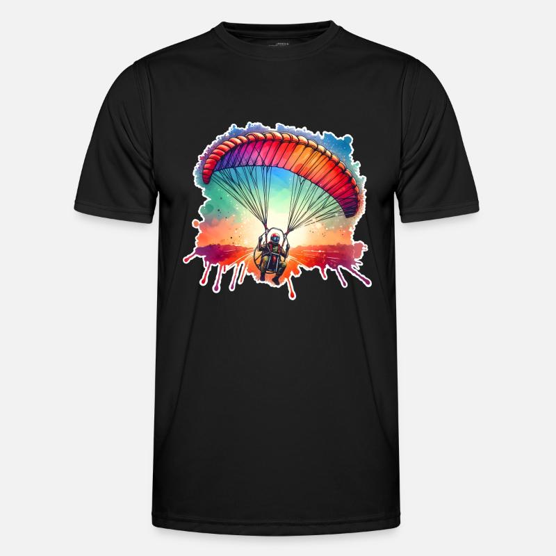 Motorschirm Paramotor - Men's Functional T-Shirt - black