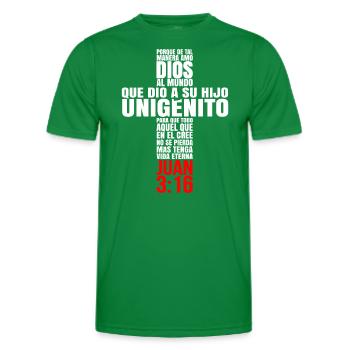 Porque de tal manera amo Dios al Mundo - Men's Functional T-Shirt - kelly green - Front - AI Model Male 178 dark (178cm)
