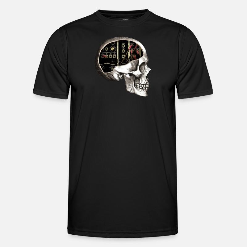 Analog Modular Skull for Synth Nerd Men's Functional T-Shirt