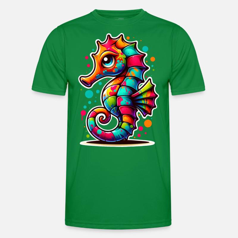 Seepferd Seepferdchen Männer Funktions-T-Shirt