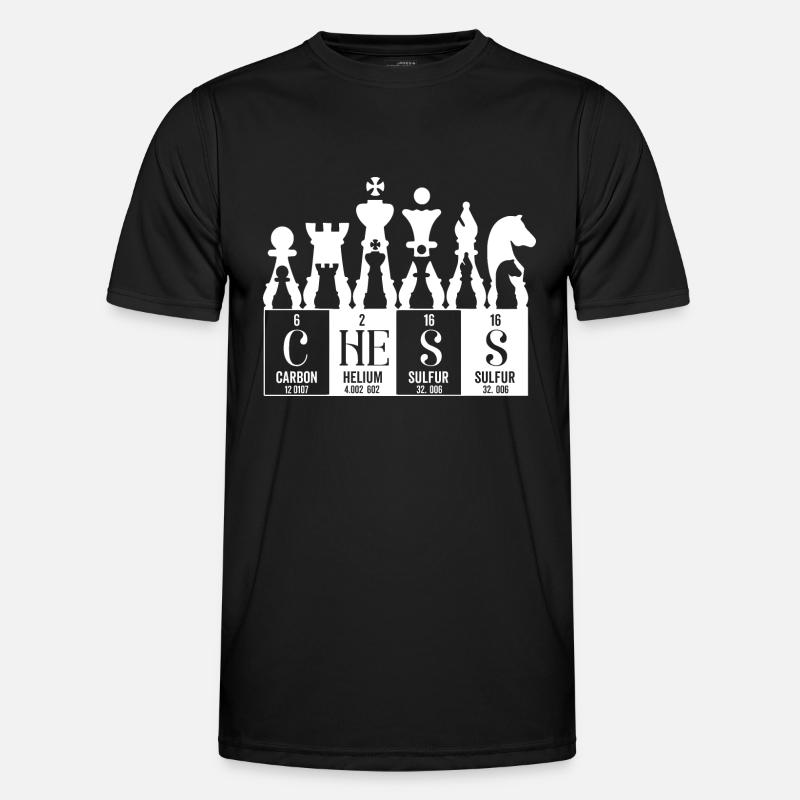 Elemente des periodischen Schachsystems - Männer Funktions-T-Shirt - Schwarz