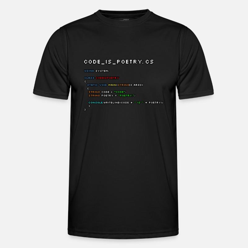 Code is poetry.cs Men's Functional T-Shirt