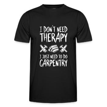 Zimmerer Zimmermann Zimmerei Carpenter Carpentry - Men's Functional T-Shirt - black - Front - AI Model Male 178 dark (178cm)