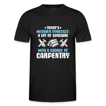 Zimmerer Zimmermann Zimmerei Carpenter Carpentry - Men's Functional T-Shirt - black - Front - AI Model Male 178 dark (178cm)