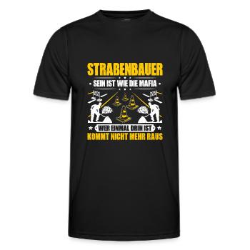 Straßenbauer Asphaltbauer Straßenbau - Männer Funktions-T-Shirt - Schwarz - Vorne - AI Model Male 178 dark (178cm)