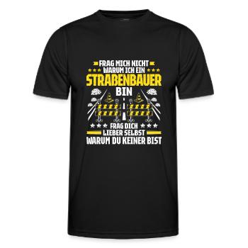 Straßenbauer Asphaltbauer Straßenbau - Männer Funktions-T-Shirt - Schwarz - Vorne - AI Model Male 178 dark (178cm)