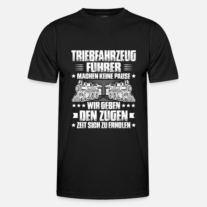 Triebfahrzeugführer Lokführer Train Driver - Männer Funktions-T-Shirt - Schwarz