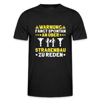 Straßenbauer Asphaltbauer Straßenbau - Männer Funktions-T-Shirt - Schwarz - Vorne - AI Model Male 178 dark (178cm)