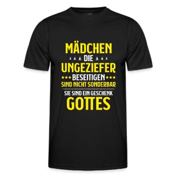 Schädlingsbekämpfer Kammerjäger Exterminator - Männer Funktions-T-Shirt - Schwarz - Vorne - AI Model Male 178 dark (178cm)