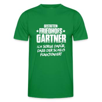 Friedhofsgärtner Cimetière Friedhof Jardinier - T-shirt sport Homme - vert - Devant - AI Model Male 178 dark (178cm)