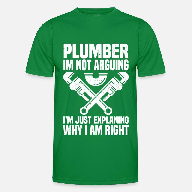 Witzige Klempner Sprüche | Handwerker Geschenkidee Männer Funktions-T-Shirt