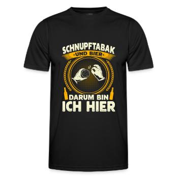 Schnupftabak Schnupfer Schnupfen Priiis - Männer Funktions-T-Shirt - Schwarz - Vorne - AI Model Male 178 dark (178cm)