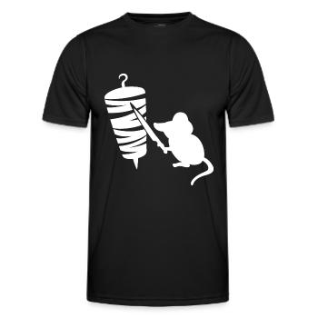 Kebab Grill Maus - Männer Funktions-T-Shirt - Schwarz - Vorne - AI Model Male 178 dark (178cm)