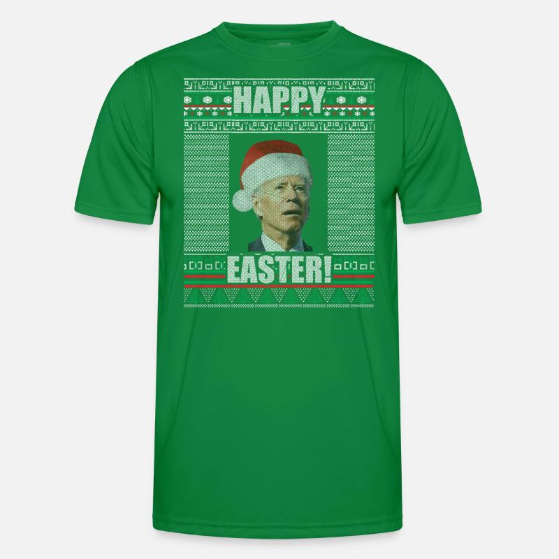 Drôle Biden Pull de Noël moche Joyeuses Pâques T-shirt sport Homme