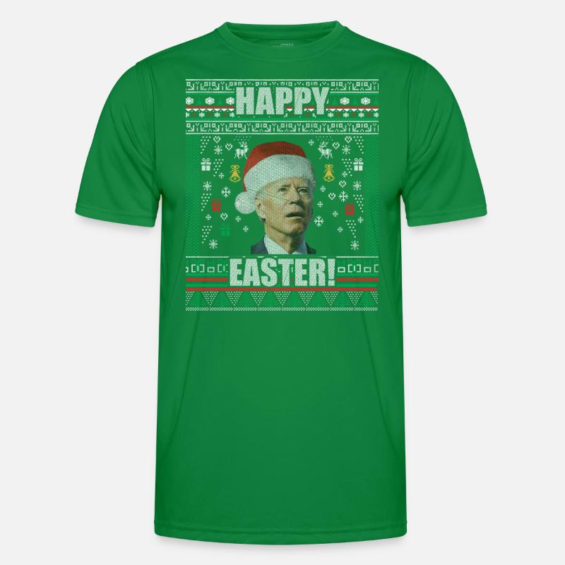 Drôle Biden Pull de Noël moche Joyeuses Pâques T-shirt sport Homme