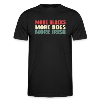 Plus de Noirs Plus de chiens Plus d’Irlandais - T-shirt sport Homme - noir - Devant - AI Model Male 178 dark (178cm)