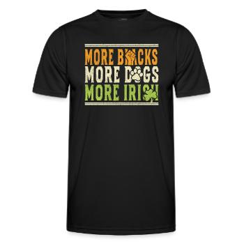 Plus de Noirs Plus de chiens Plus d’Irlandais - T-shirt sport Homme - noir - Devant - AI Model Male 178 dark (178cm)