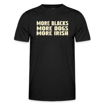 Plus de Noirs Plus de chiens Plus d’Irlandais - T-shirt sport Homme - noir - Devant - AI Model Male 178 dark (178cm)