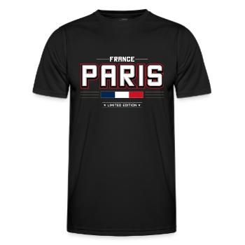 Paris - Männer Funktions-T-Shirt - Schwarz - Vorne - AI Model Male 178 dark (178cm)
