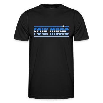 Musique Folk Rétro - T-shirt sport Homme - noir - Devant - AI Model Male 178 dark (178cm)