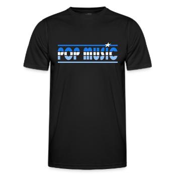 Pop Music Retro - Men's Functional T-Shirt - black - Front - AI Model Male 178 dark (178cm)