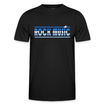 Rock Music Retro - Männer Funktions-T-Shirt - Schwarz - Vorne - AI Model Male 178 dark (178cm)