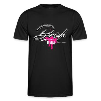 Team Bride - Men's Functional T-Shirt - black - Front - AI Model Male 178 dark (178cm)