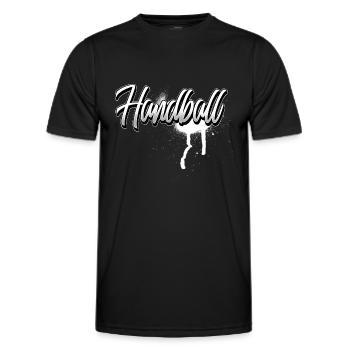 Handball Handballer - Männer Funktions-T-Shirt - Schwarz - Vorne - AI Model Male 178 dark (178cm)