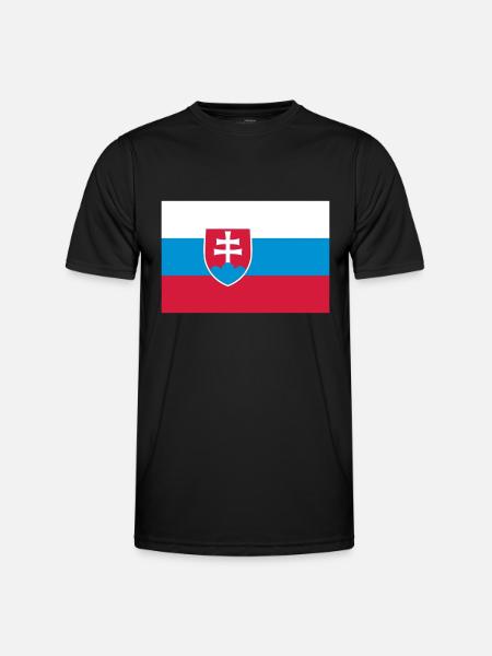 slovakia flag - Men's Functional T-Shirt - black