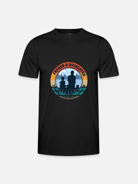 Père et fille - T-shirt sport Homme - noir