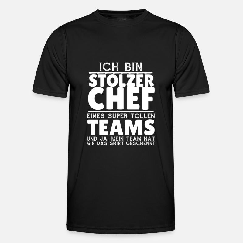 Ich bin stolzer Chef - Männer Funktions-T-Shirt - Schwarz