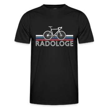 RADOLOGE CYCOLOGIST RADRENNFAHRER RETRO RENNRAD - Männer Funktions-T-Shirt - Schwarz - Vorne - AI Model Male 178 dark (178cm)