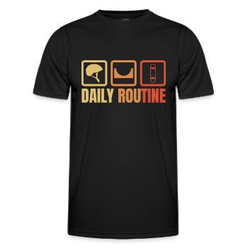 Skater Daily Routine - Men's Functional T-Shirt - black - Front - AI Model Male 178 dark (178cm)