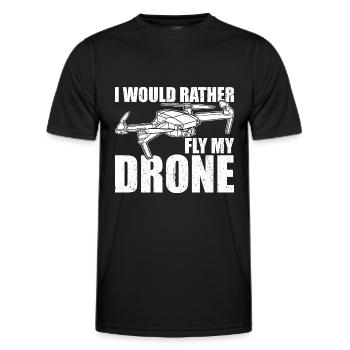 Drone Drones - Men's Functional T-Shirt - black - Front - AI Model Male 178 dark (178cm)