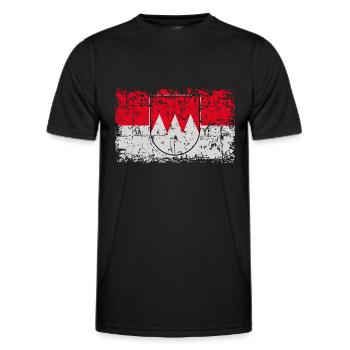 Franken - Männer Funktions-T-Shirt - Schwarz - Vorne - AI Model Male 178 dark (178cm)
