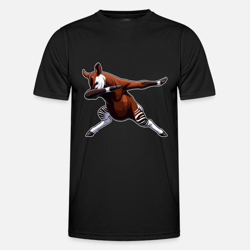 Okapi Tier Niedliches Okapi - Männer Funktions-T-Shirt - Schwarz