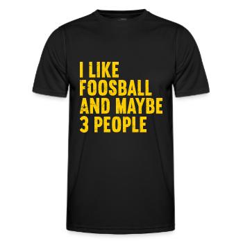 Tischfußball - Männer Funktions-T-Shirt - Schwarz - Vorne - AI Model Male 178 dark (178cm)