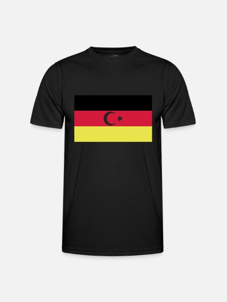 German Turkish flag - Men's Functional T-Shirt - black