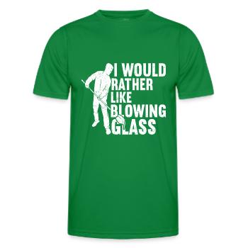 Glassblowing Glass Blowing Glassblower - Men's Functional T-Shirt - kelly green - Front - AI Model Male 178 dark (178cm)