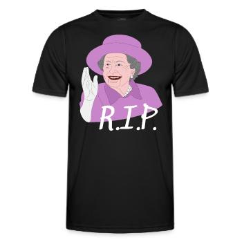 R.I.P. Queen Elizabeth - Männer Funktions-T-Shirt - Schwarz - Vorne - AI Model Male 178 dark (178cm)