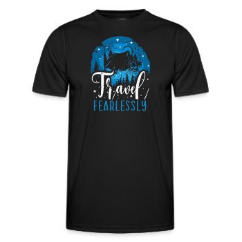Abenteuer Reisen Präsent Reiseliebhaber - Männer Funktions-T-Shirt - Schwarz - Vorne - AI Model Male 178 dark (178cm)