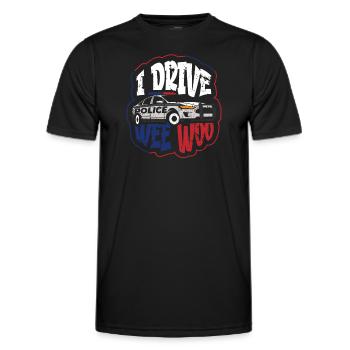 Policeman Present Police Law Enforcement Officer - Men's Functional T-Shirt - black - Front - AI Model Male 178 dark (178cm)