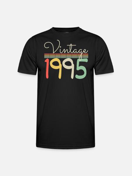 Jahrgang 1995 - Männer Funktions-T-Shirt - Schwarz