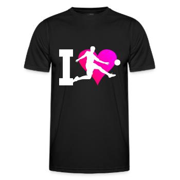 Football Men Footballers Football Games - Men's Functional T-Shirt - black - Front - AI Model Male 178 dark (178cm)