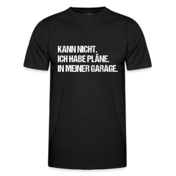 Garagen Pläne. - Männer Funktions-T-Shirt - Schwarz - Vorne - AI Model Male 178 dark (178cm)