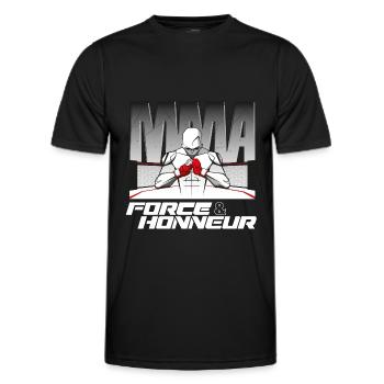 MMA - T-shirt sport Homme - noir - Devant - AI Model Male 178 dark (178cm)