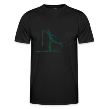 Langlauf Classic Langlauf Langlauf Skating - Männer Funktions-T-Shirt - Schwarz - Vorne - AI Model Male 178 dark (178cm)